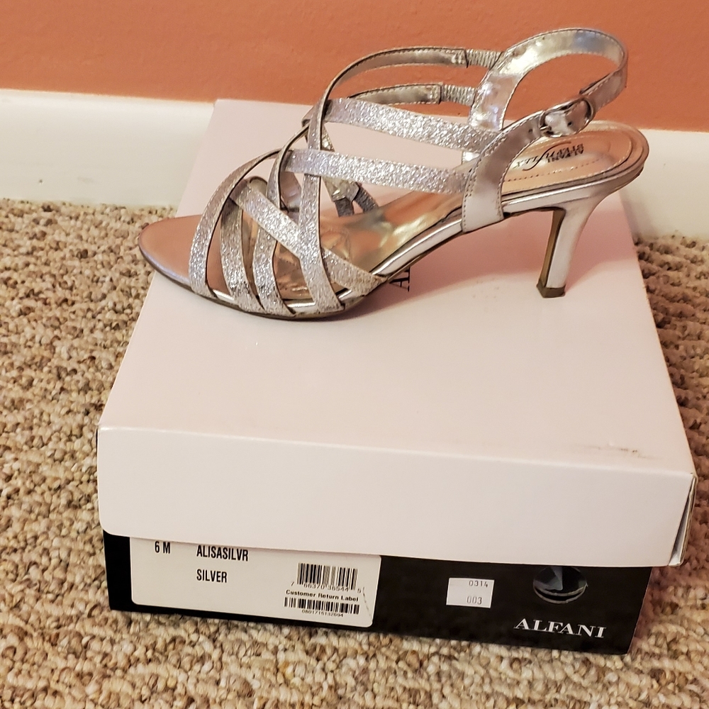 Silver dress shoes